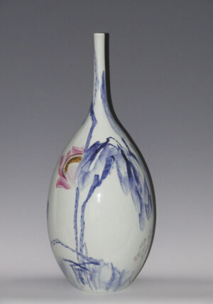 Porcelain Vase - 'Water Lily' - Zhou Peng